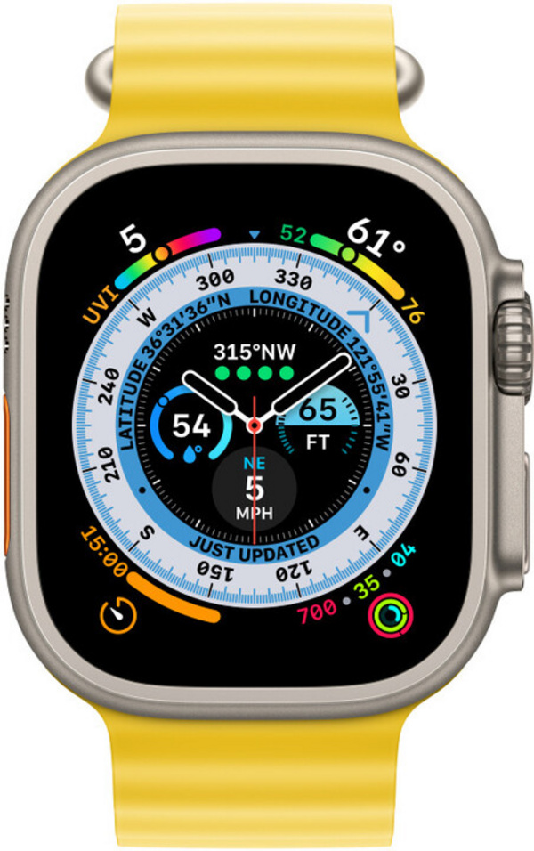 Apple Watch 49mm Band, Yellow Ocean Band