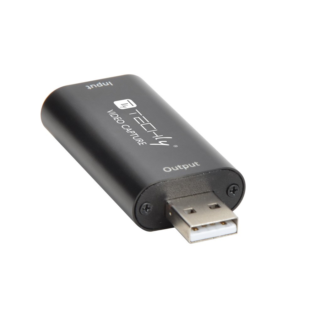 Kartë video capture Techly I USB VIDEO 1080TY, USB në HDMI, hyrje 4K 60Hz, dalje 1080p, e zezë