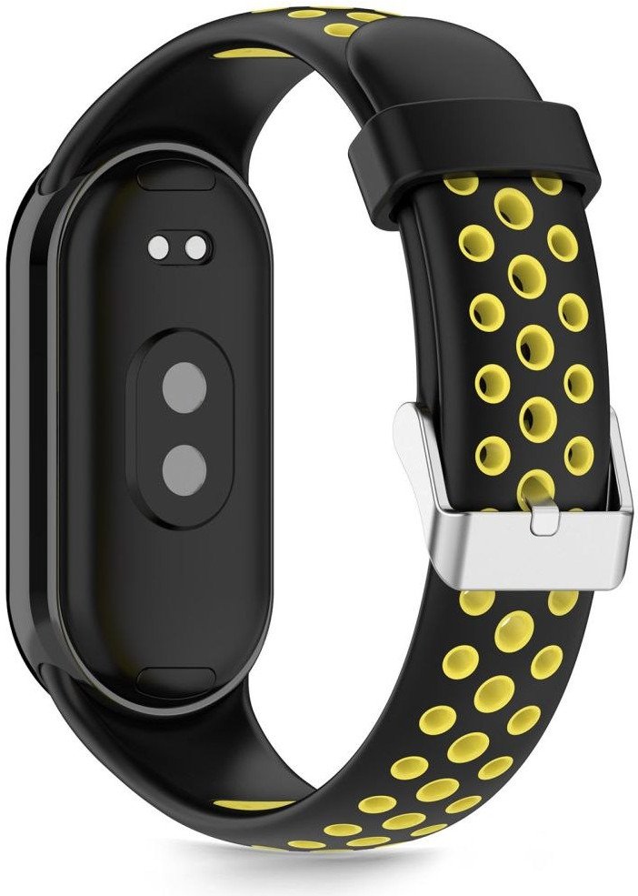Rrip dore Tech-Protect Iconband Air për Xiaomi Smart Band 8 9 10 NFC, silikon, i zi e verdhë