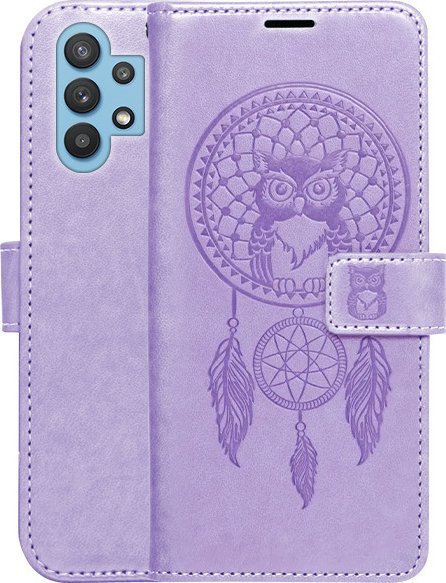 Kabull telefon Forcell MEZZO Book për Samsung A13 4G, model dreamcatcher, vjollcë