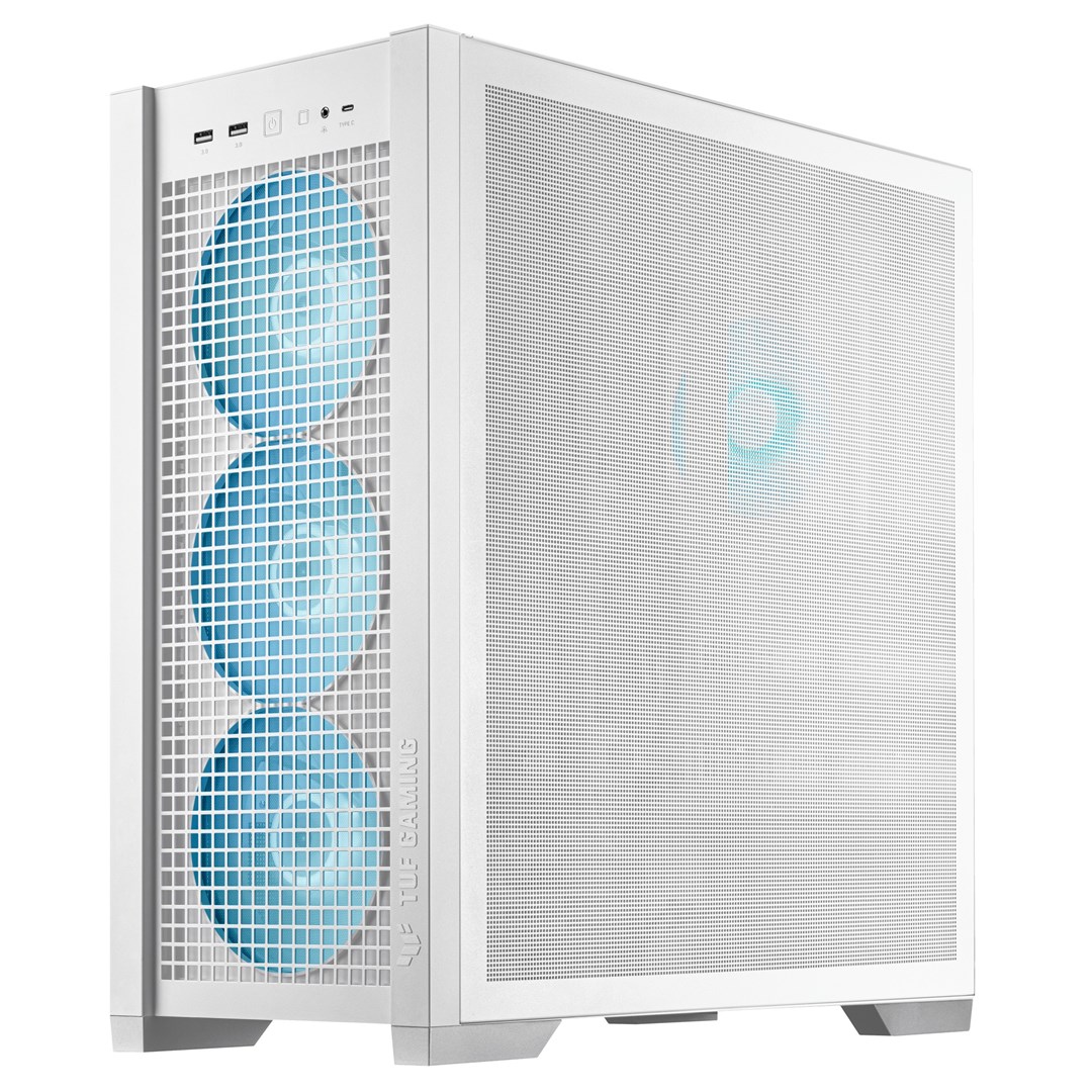 Kuti kompjuteri Asus TUF Gaming GT302 TG ARGB, ATX, xham i temperuar, e bardhë