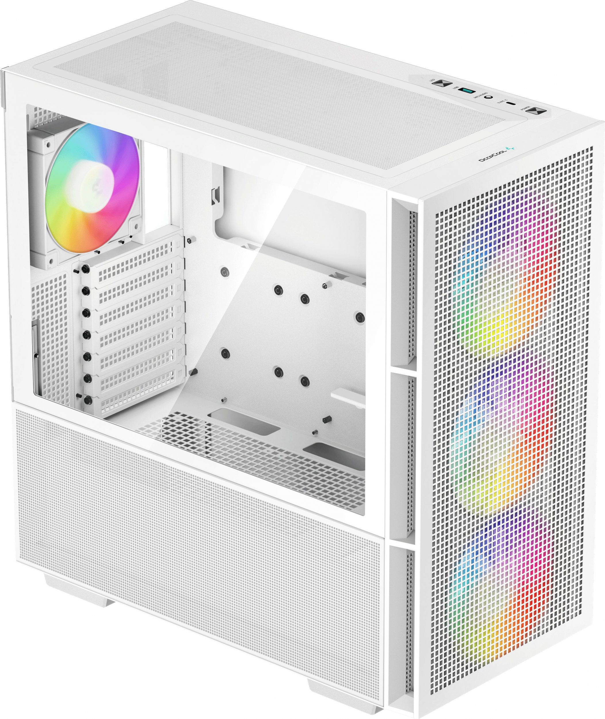 Kasa PC Deepcool CH560 ARGB, Midi Tower, 4 ftohës, e bardhë