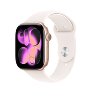 Apple Watch Series 11 GPS 46mm Rose Gold Aluminium Case with Light Blush Sport Band, M/L