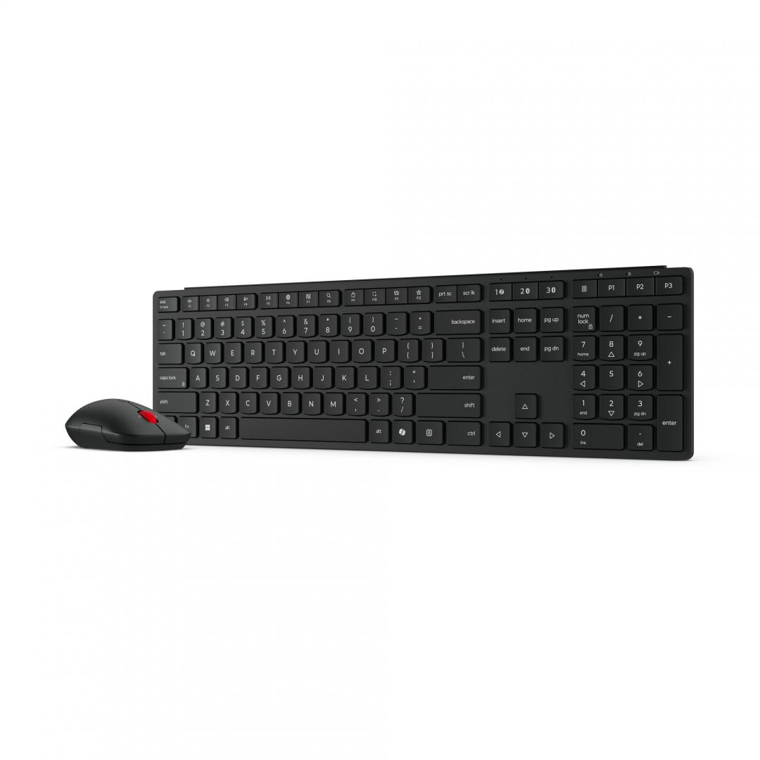 Kombo tastierë dhe mi Lenovo Wireless Multi-Mode Pro 6000, US English, me marrës USB, i zi