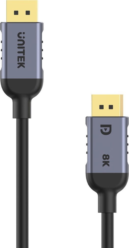 Kabllo DisplayPort UNITEK C1628GY01, 8K, 3m, e zezë gri