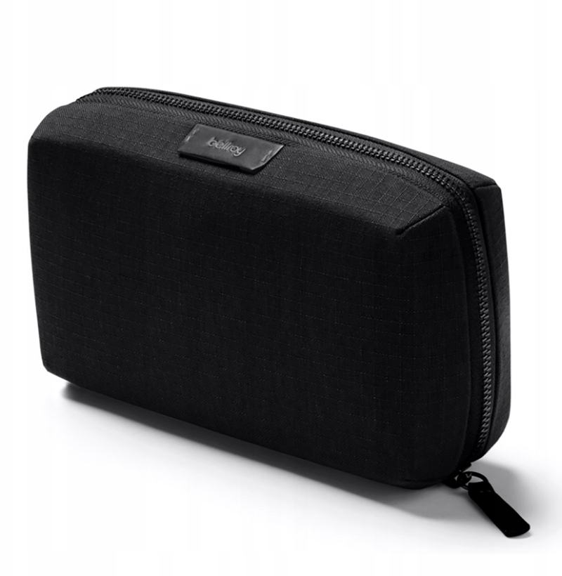 Etui organizues Bellroy Tech Kit 2L, xhepa rrjete, shirita elastikë, gri