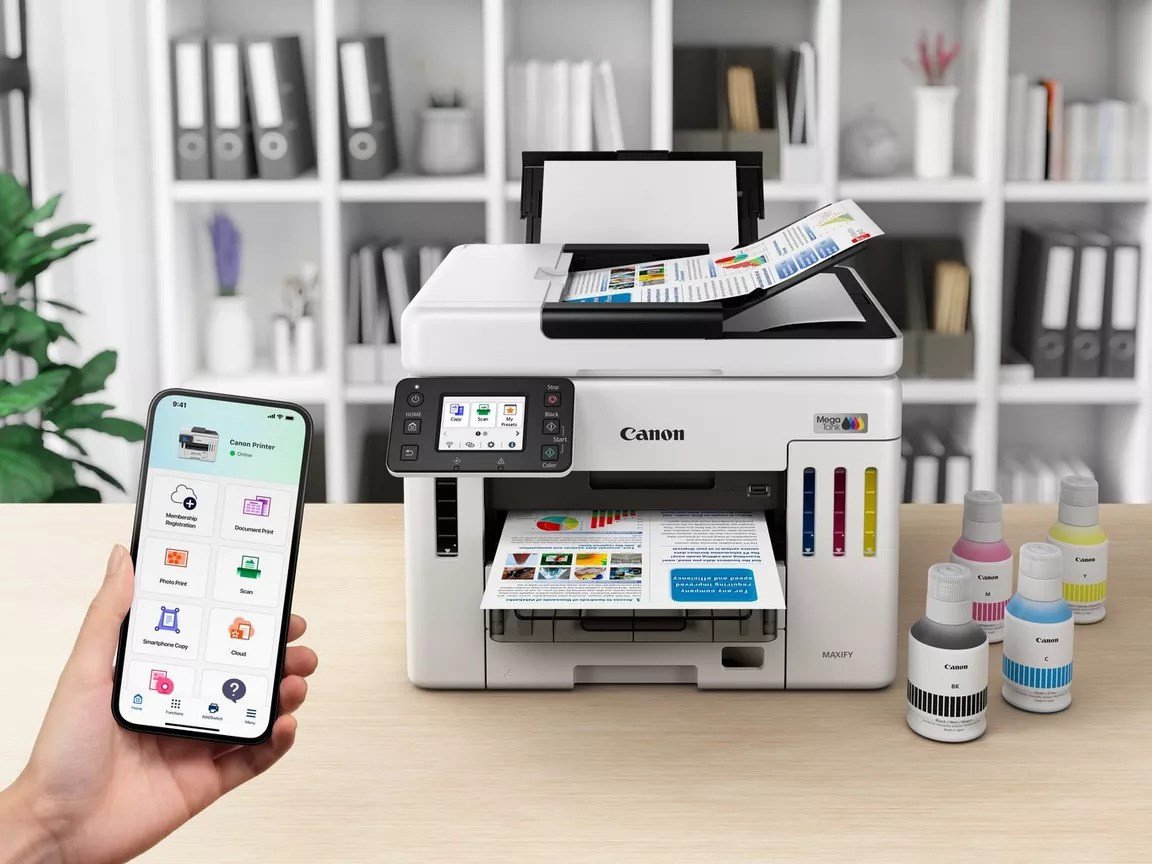 Pajisje multifunksionale Canon Maxify GX6140, printim me ngjyra, Wi Fi, e zezë