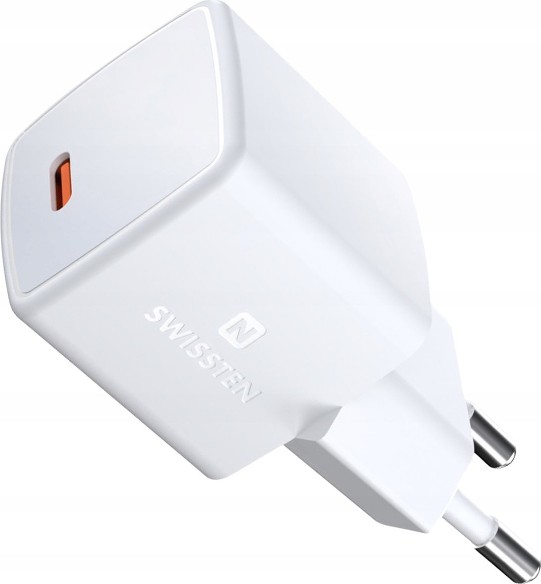 Karikues muri Swissten GaN USB C, 33W, Power Delivery, i bardhë