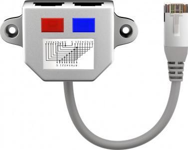 Adapter Y ISDN Digitus, RJ45 mashkull në 2x RJ45 femër, UTP, me kabllo