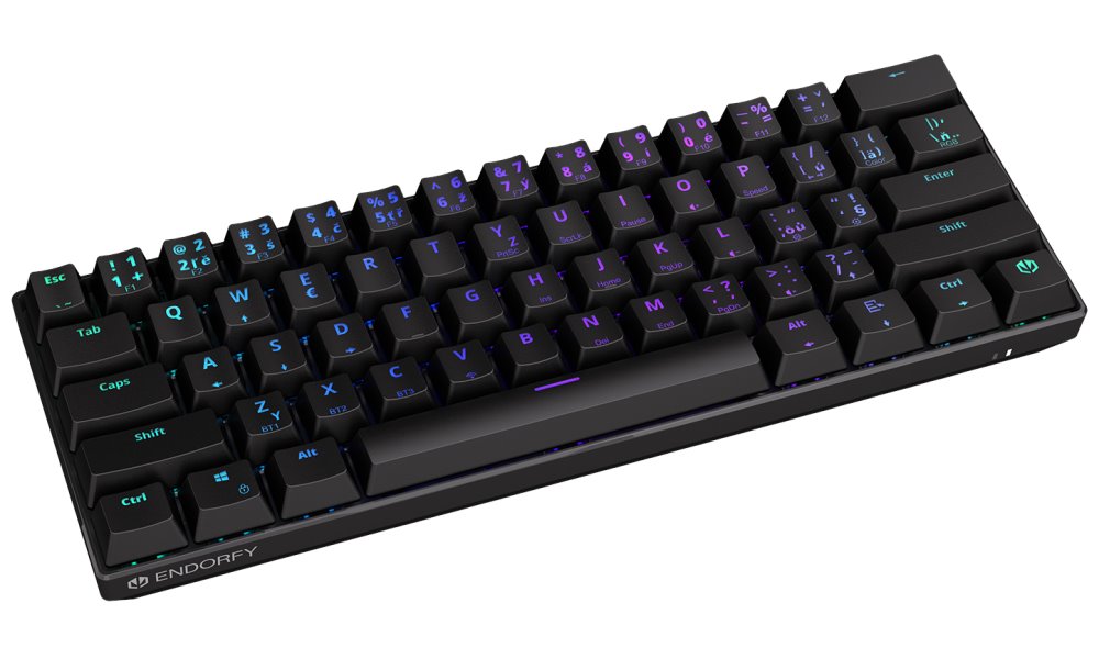 Tastierë Endorfy Thock Compact Wireless, Kailh Red, RGB, e zezë