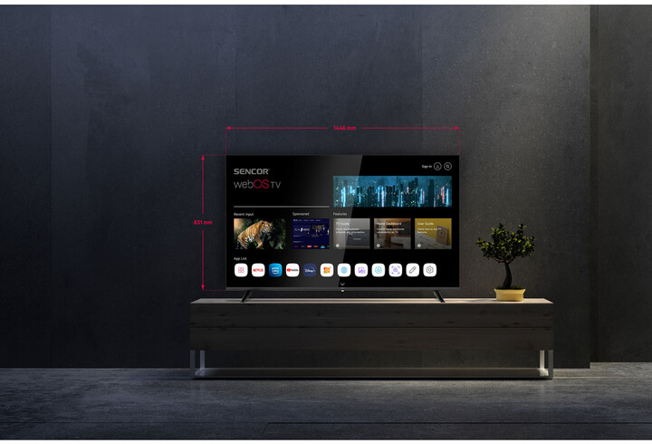 Televizor Sencor SLE 65US801TCSB, 65" (164cm), 4K UHD, i zi