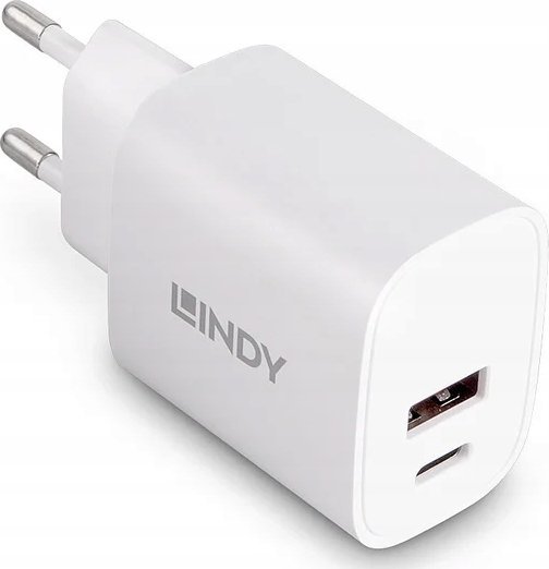Karikues universal Lindy 73413, 20W, 2 porte USB USB C, i bardhë