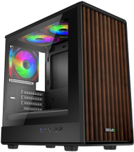 Kuti kompjuteri EVOLVEO Panthera, mATX Midi Tower, 3x ventilator ARGB 120mm, panel druri, anë xhami e zezë