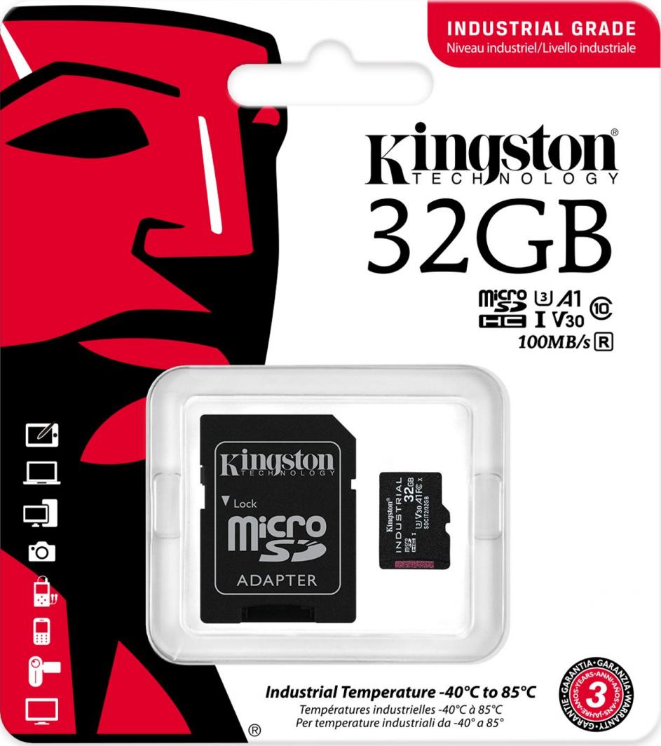 Kartë memorie Kingston Industrial MicroSDHC, 32GB