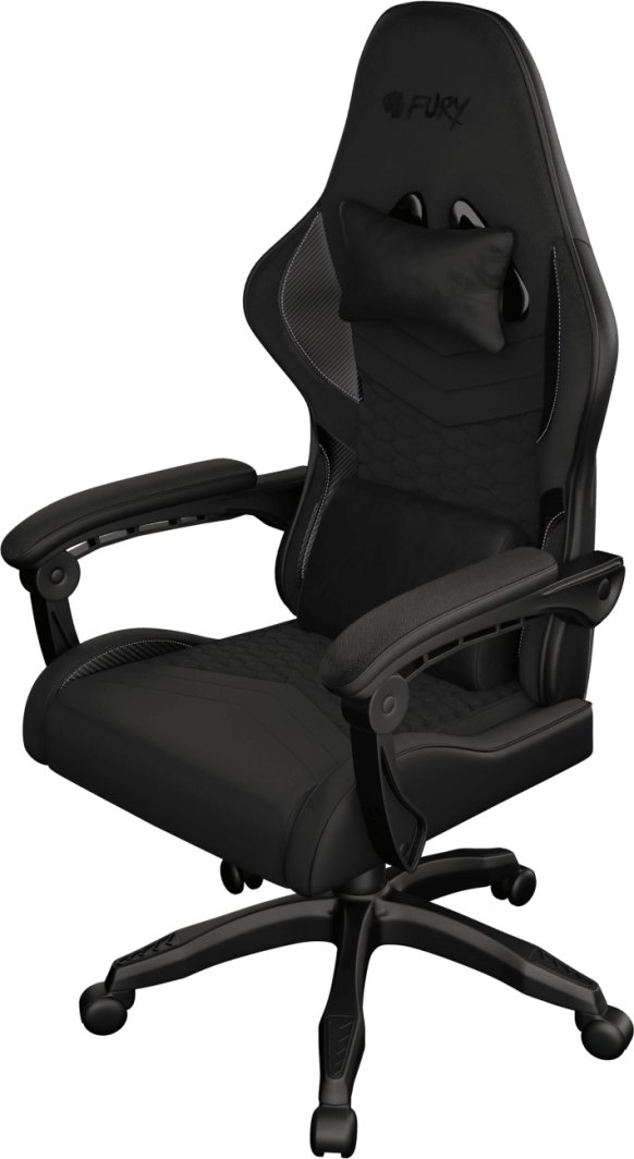 Karrige gaming Fury Shinai S4, ergonomike, me jastëkë veluri, e zezë