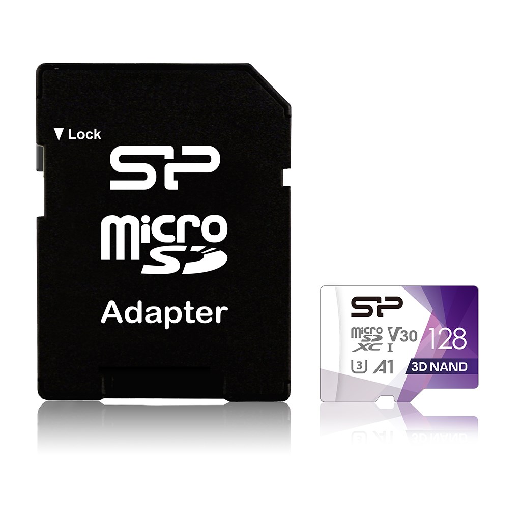 Kartë e memories Silicon Power Superior Pro Colorful, MicroSDXC, 128 GB, Class 10 + përshtatës SD