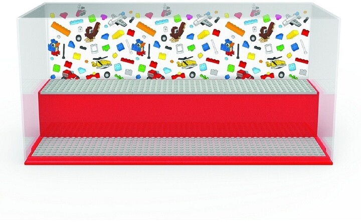 Kuti koleksionuese LEGO Iconic, e kuqe / transparente