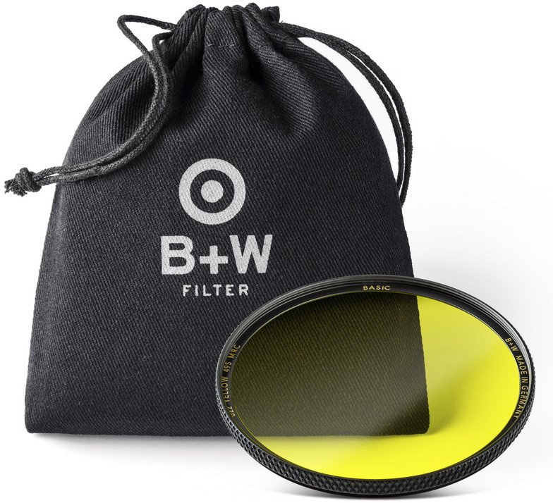 Filter fotografik B+W Basic 022M MRC, 55mm, Yellow 495, i verdhë