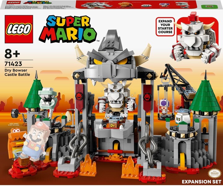 Set LEGO® Super Mario™ 71423 Dry Bowser's Castle Fight - Expansion