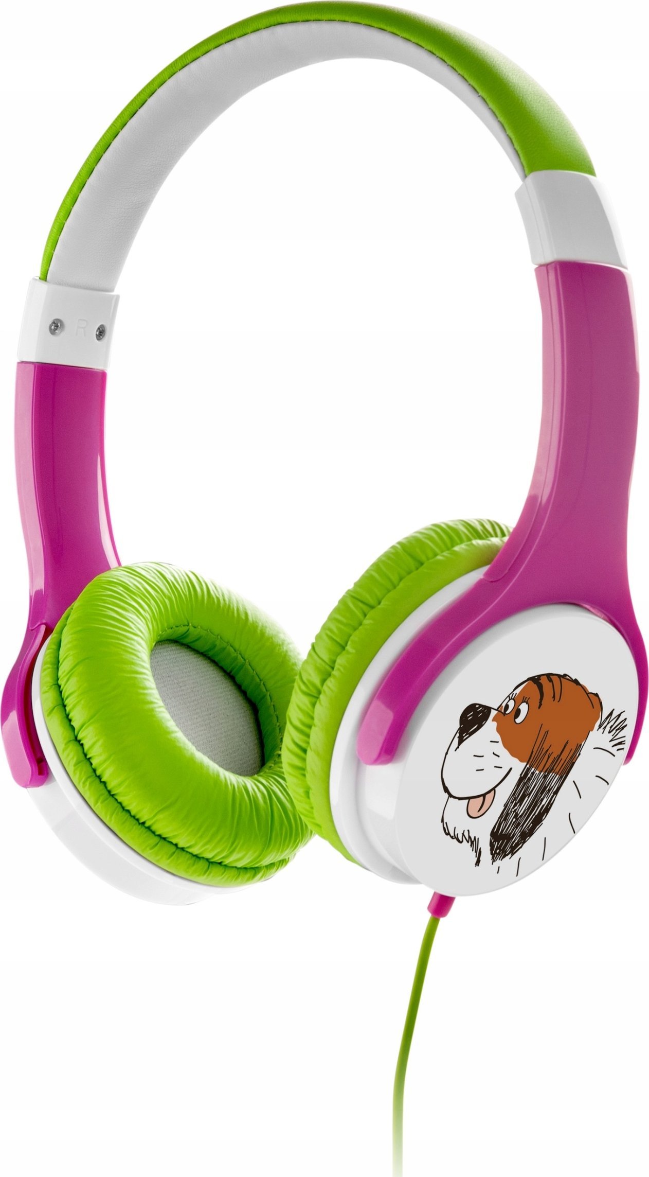 Kufje për fëmijë GoGEN MAXIPES MAXISLECHYG, me kabllo 3.5mm, kufizim volum 90 dB, shumëngjyrëshe