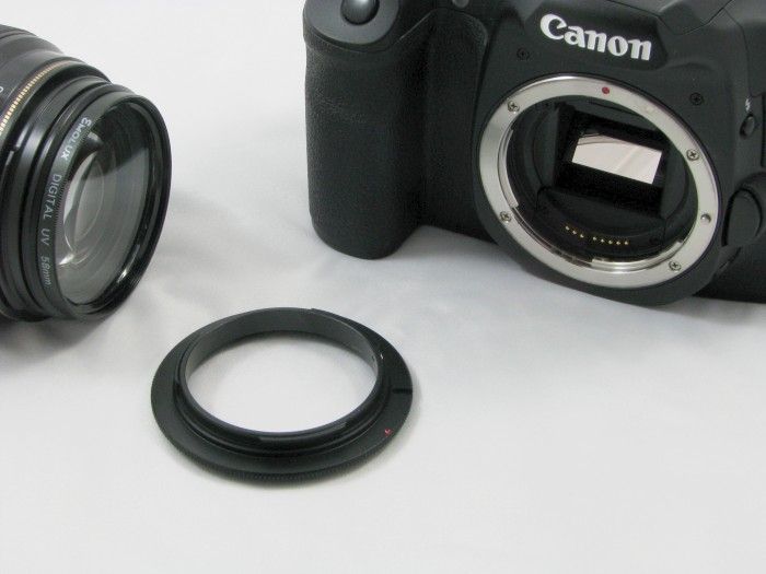 Adapter reverse JJC TYP 13 Olympus Panasonic Micro 4/3, 52mm, i zi