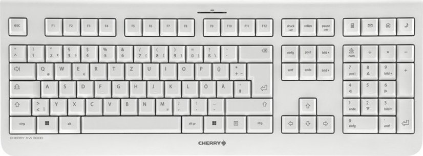 Tastierë wireless CHERRY KW 3000, layout i plotë, e bardhë