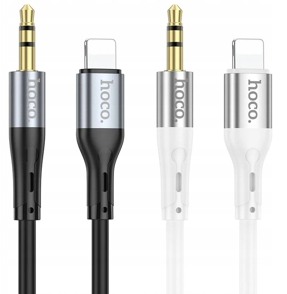 Kabllo audio Hoco UPA22, 3.5 mm në Lightning, 1 m, e zezë