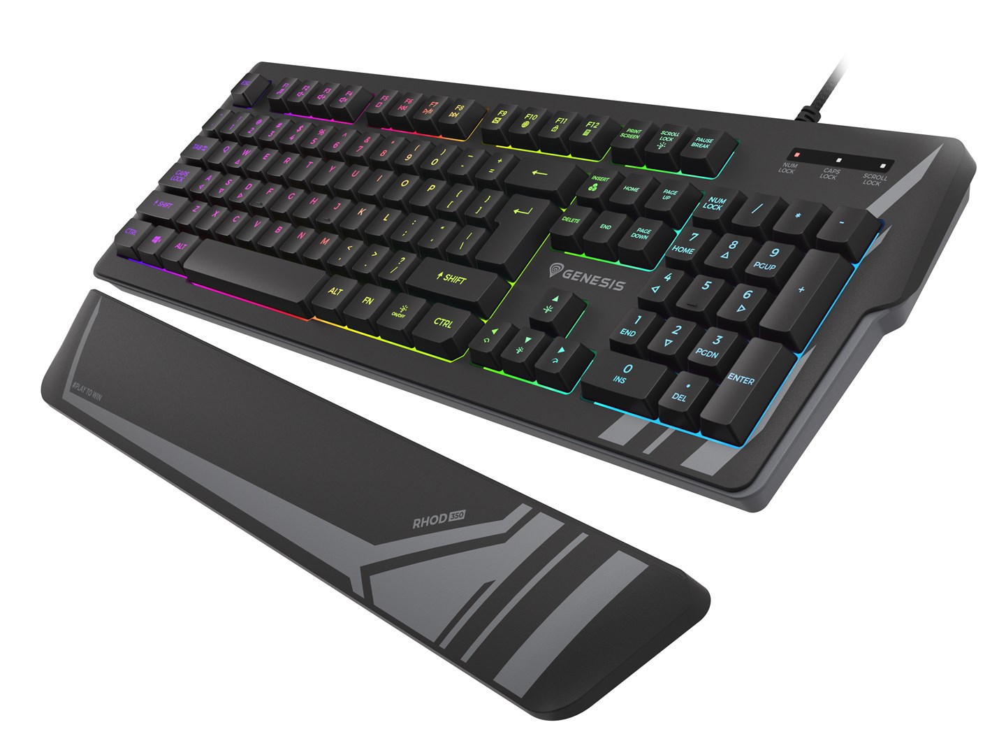 Tastierë Genesis Rhod 350 RGB, US Layout, e zezë