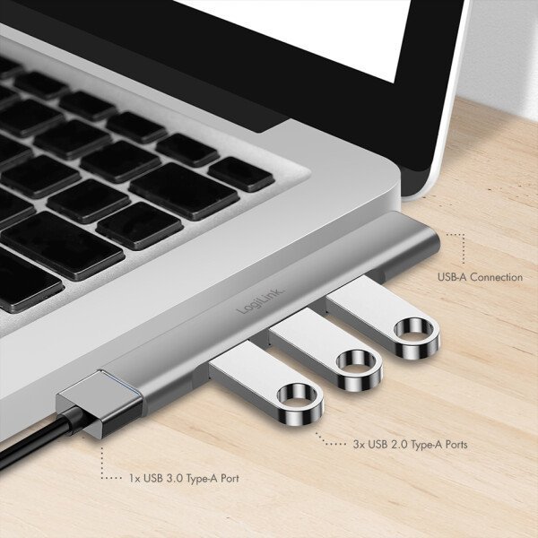 Hub USB LogiLink UA0239, 4 porta, USB 3.2 Gen1, i zi