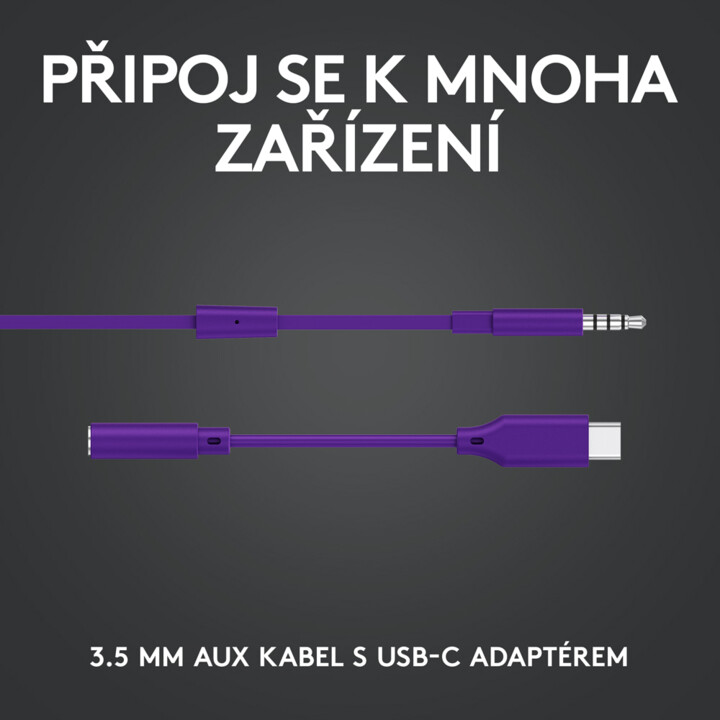 Dëgjuese Logitech G333, vjollcë