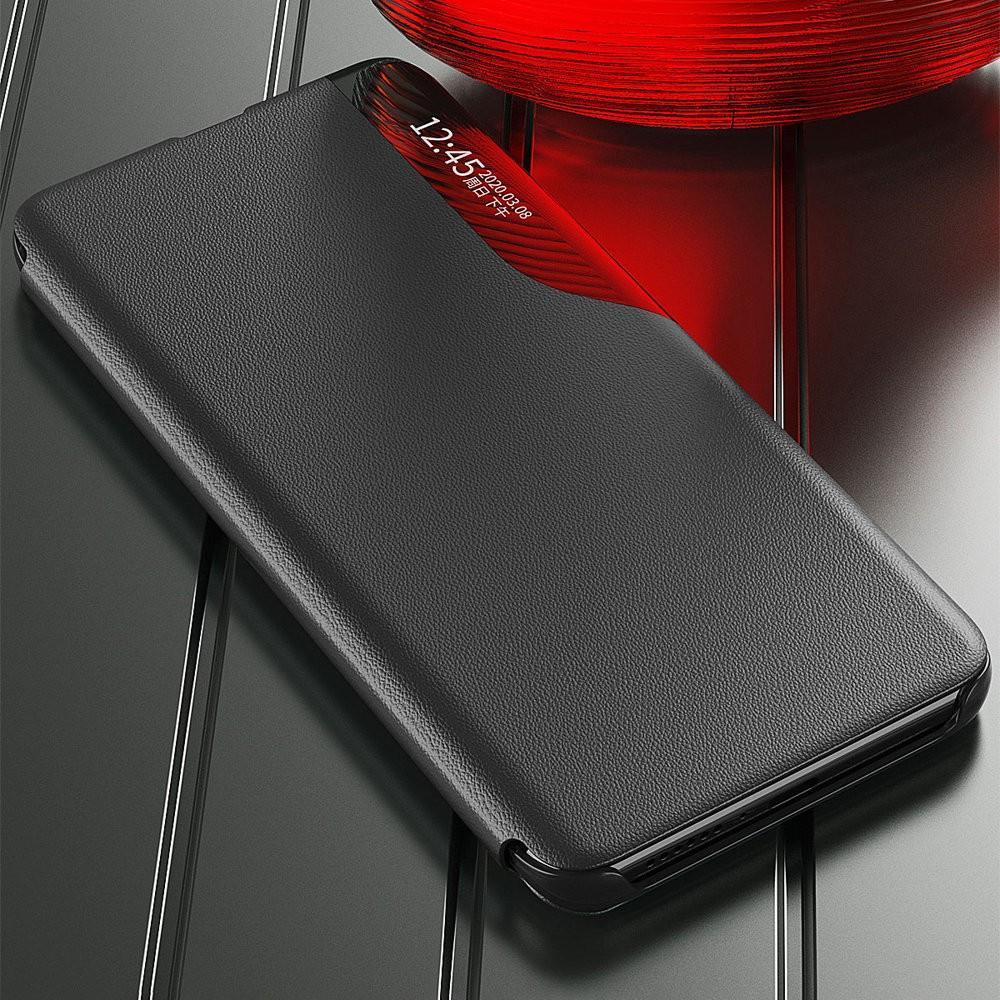 Këllëf telefoni Clear View Eco, për Poco M4 Pro 5G, mbështetëse, i kuq