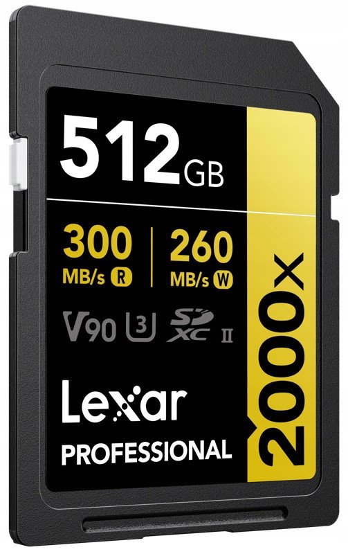 Kartë memorie Lexar Professional Gold 2000x SDXC, 512GB, 300MB/s
