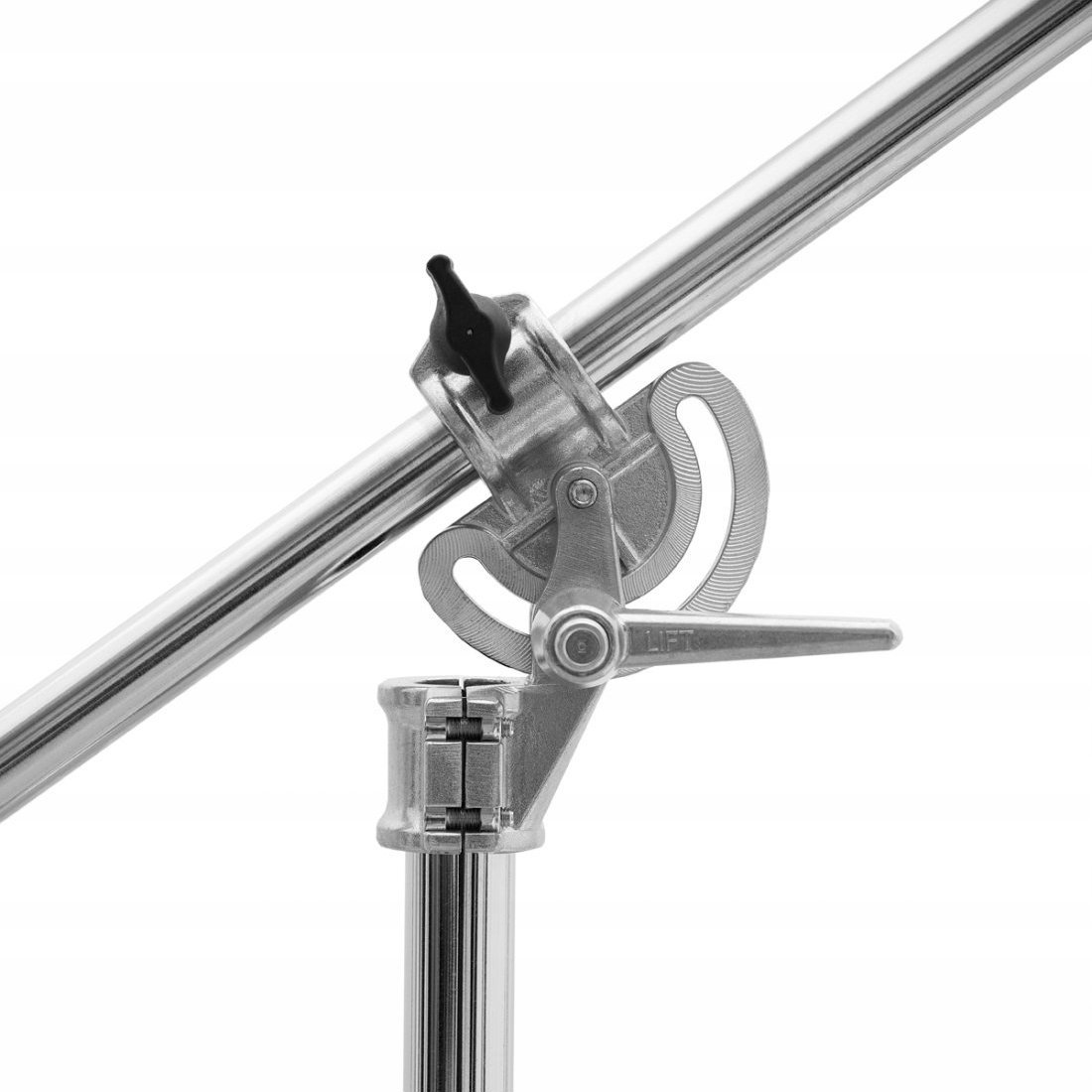 Stativ ndriçimi GlareOne Fatboy Boom C-Stand, metalik, profesional, argjendtë