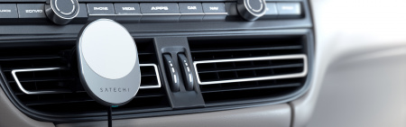 Karikues magnetik për veturë Satechi Wireless, i argjendtë