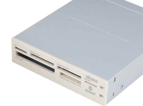 Lexues kartash Akasa AK-ICR-11, USB 2.0, 3.5", i zi/i bardhë