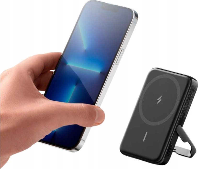 Powerbank Anker 322 MagGo, 5000mAh, wireless 7.5W, me qëndresë
