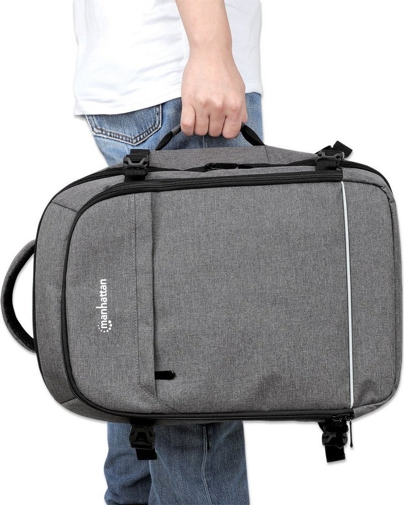 Çantë shpine Manhattan Laptop Backpack, 17.3", 40L, gri