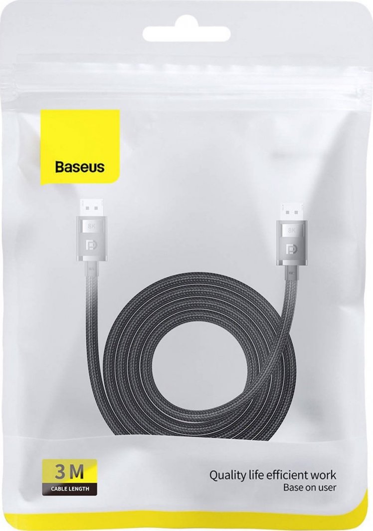 Kabllo DisplayPort Baseus High Definition, 1.5m, DP në DP, e zezë