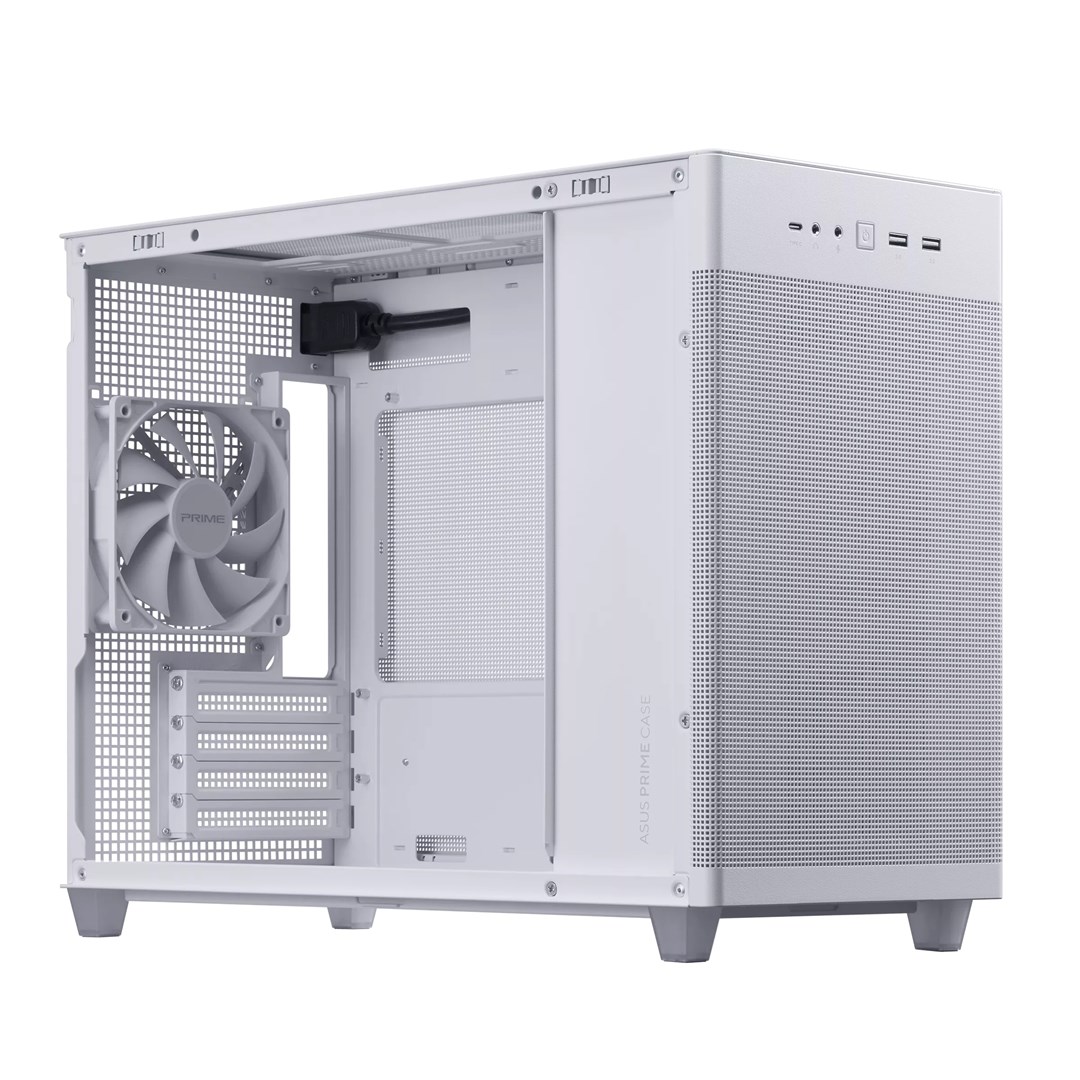 Kuti kompjuteri Asus Prime AP201, micro ATX, USB 3.2 Type C, e zezë
