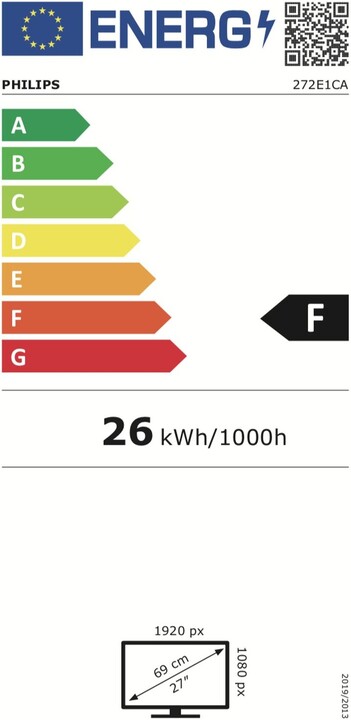 Monitor Philips 272E1CA - LED, 27", FullHD, i zi