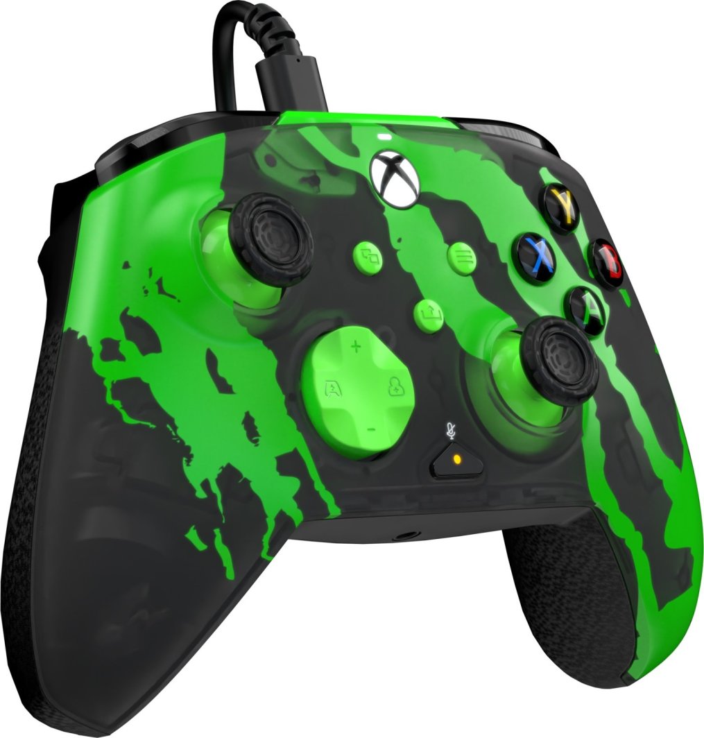 Kontroller PDP XS Rematch, me kabllo, i zi / i gjelbër