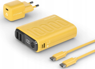 Powerbank RealPower PB-10000, 10000mAh, 22.5W, i verdhë