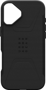 Mbrojtëse telefoni Urban Armor Gear Civilian për iPhone 16 Plus, MagSafe, e zezë