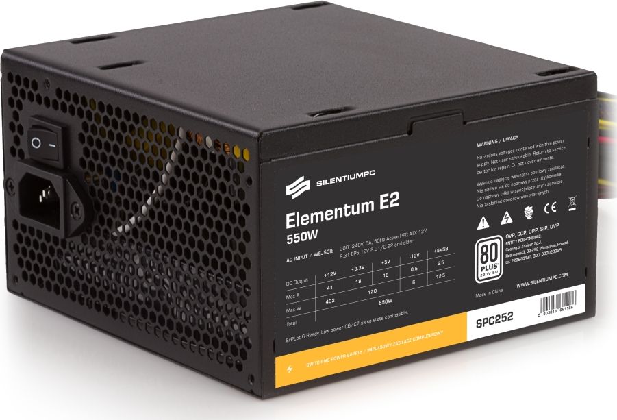 Furnizues i energjisë SilentiumPC Elementum E2 550W (SPC252)