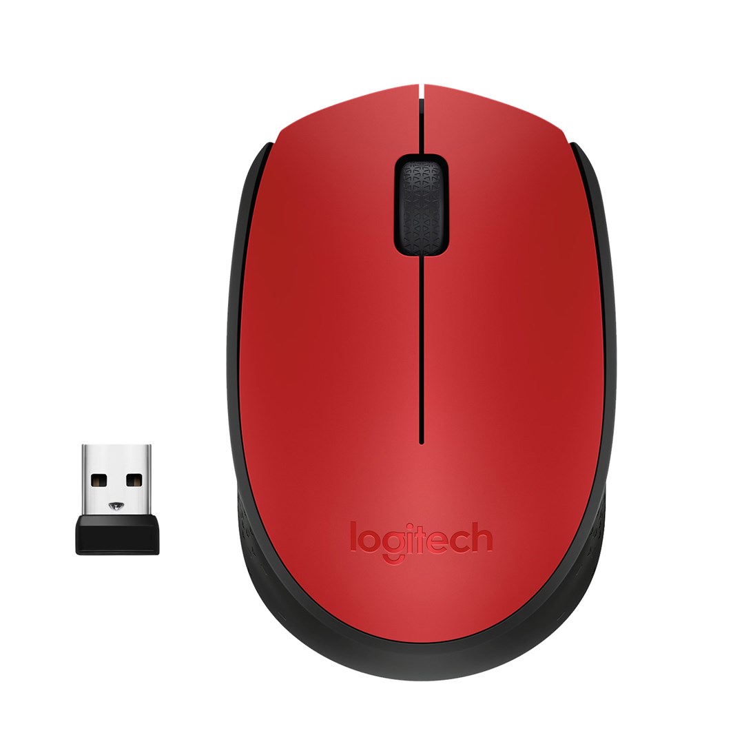Maus Logitech M170, RF Wireless, i kuq