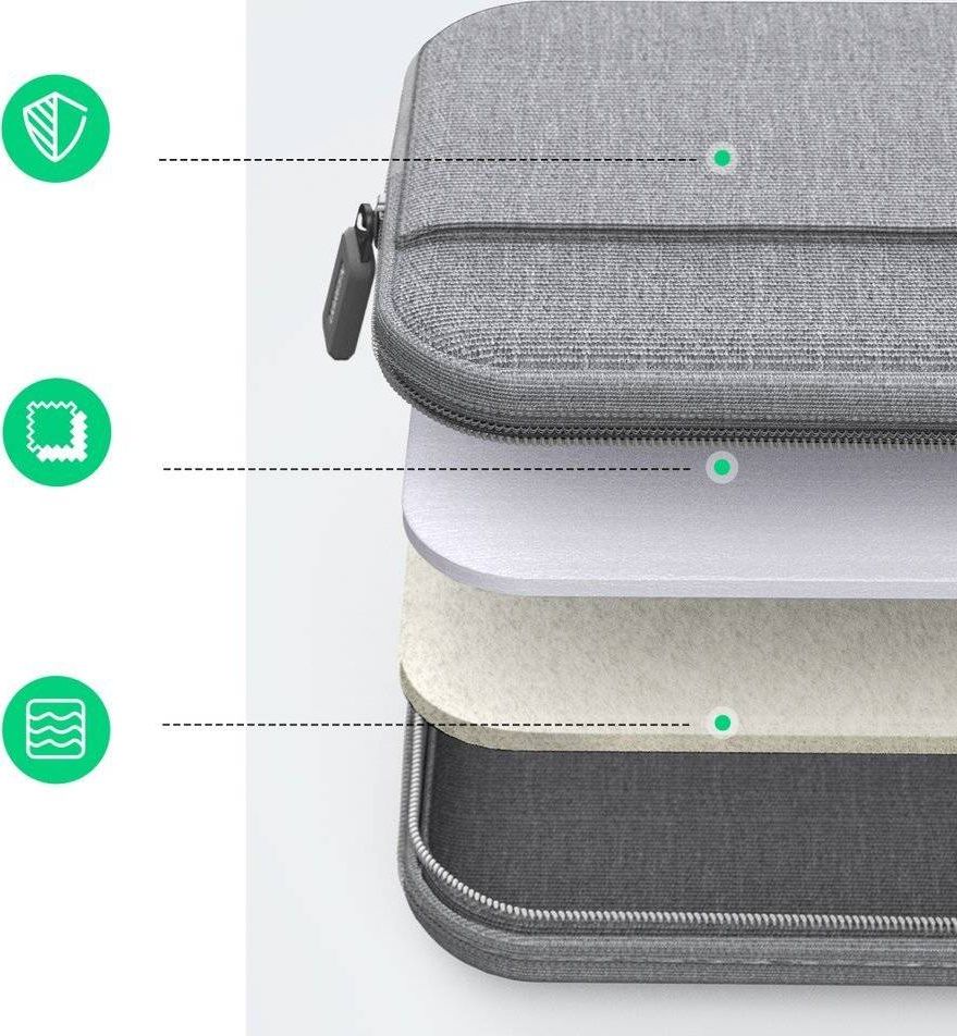 Çantë laptopi Ugreen Bag 13, 13", rezistente ndaj ujit, gri