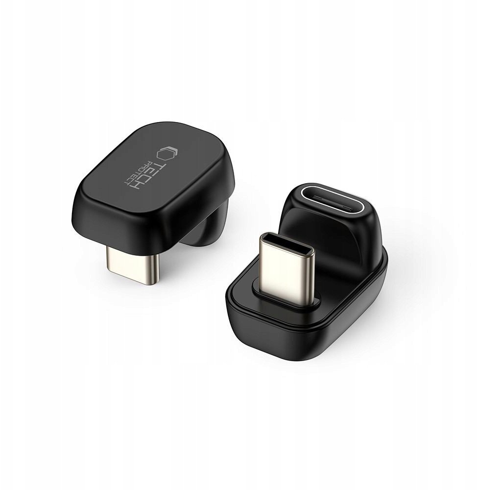 Adapter këndor USB C Tech-Protect UltraBoost AA04, USB4, 100W, i zi