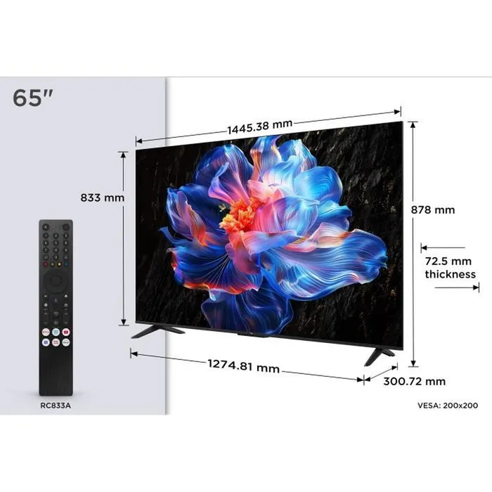 Televizor LED TCL 65P6K, 65", 4K UHD, i zi