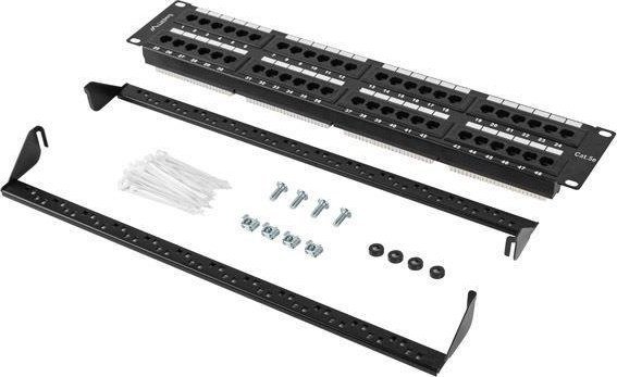 Пач панел Lanberg PPU5-2048-B, 24 порти, за рек, црн