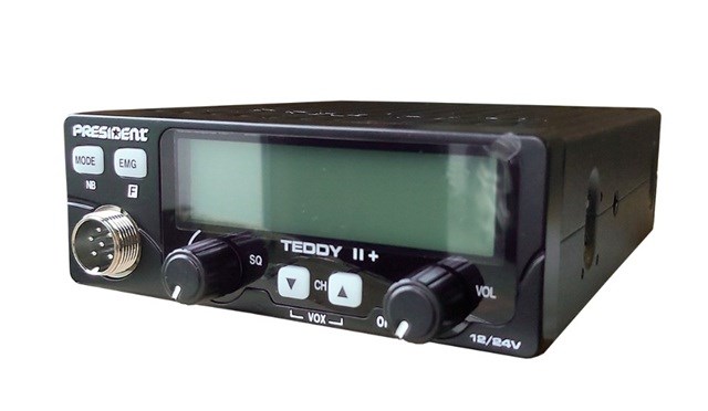 Radio CB President Teddy 2+, 40 kanale AM FM, ekran LCD, e zezë